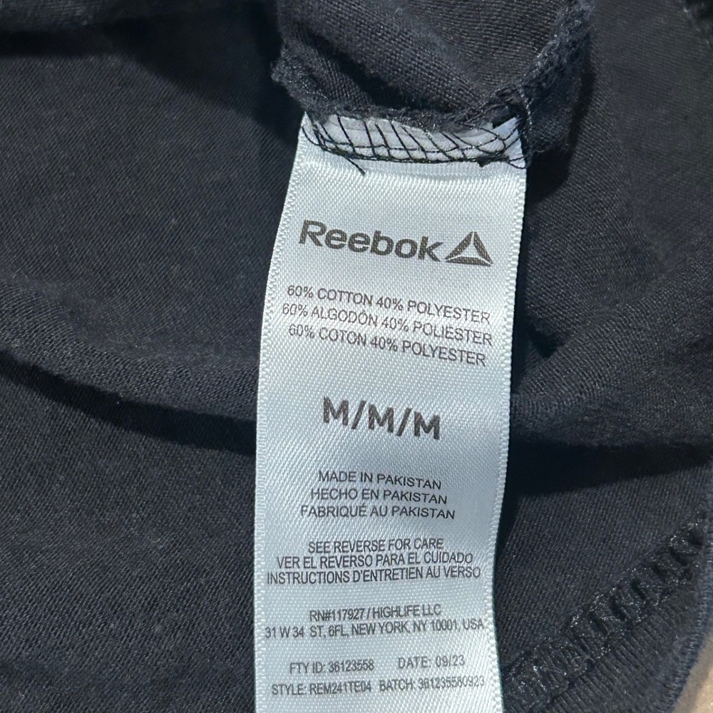 Reebok Black Camo Graphic T-Shirt Mens Medium - Picture 6 of 7